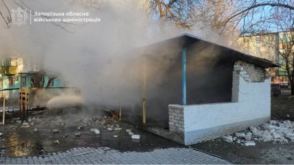 Удар по Запорожью 10 февраля