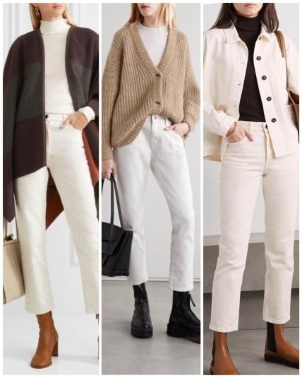 укороченные джинсы девушки