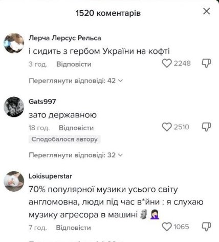 Анна Алхім оскандалилася за прослуховування російської музики