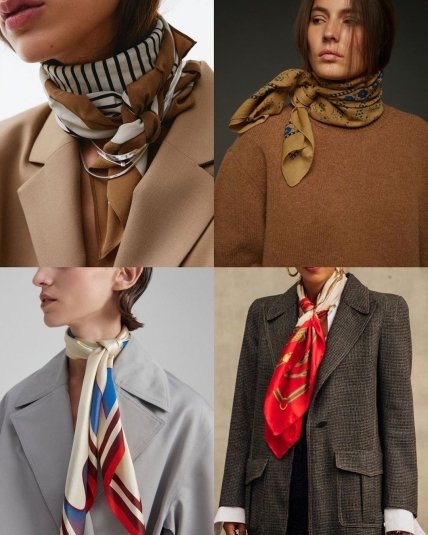 Шелковые платки в стильных образах