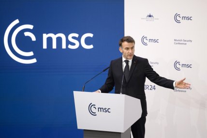 Президент Франції Еммануель Макрон у Мюнхені. Фото Getty Images