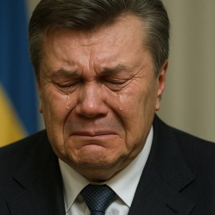 Янукович плачет, сгенерированное изображение