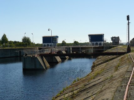 Так виглядає один з шлюзів БілБалтканалу зараз. Сучасне фото