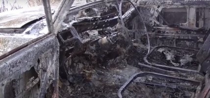 Под Ромнами сгорел автомобиль