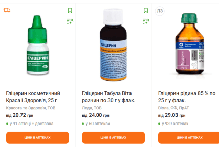 Глицерин цена