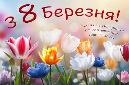 Гарні картинки та листівки з 8 Березня