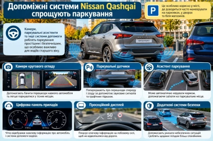 Камеры кругового обзора помогают водителю легче парковаться в тесных местах