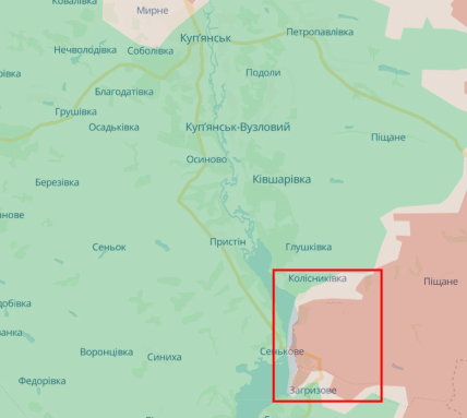 Колесниковка и Кругляковка на карте Deepstate