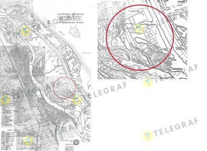 Генплан Козина 1998 года с обозначением участка посреди заказника, который уже тогда планировали застроить