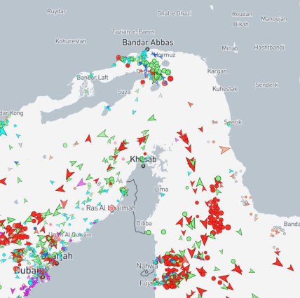 Ормузский пролив на карте