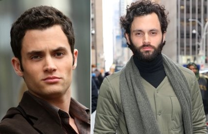 Дэн Гамфри в сериале "Сплетница" и актер Пенн Бэджли сейчас