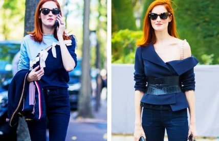 Тейлор Томасі Хілл / Рудий колір волосся: темно-синій