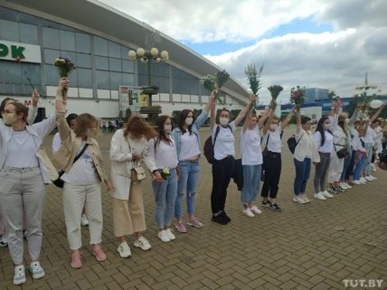 Акция протеста против насилия в Минске