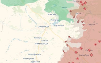 Словʼянськ на карті DeepState