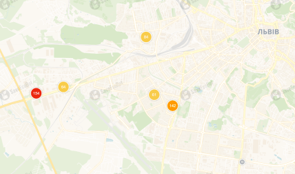 Карта загрязнения воздуха во Львове