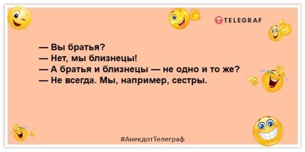 анекдот про близнецов и братьев