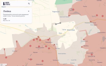 Мирноград и Покровск на карте Deep State