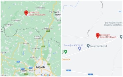 Взрыв и пожар в Борисовке карта