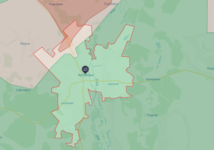 Купянск на карте DeepState