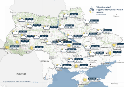 Погода в Украине 27 июня