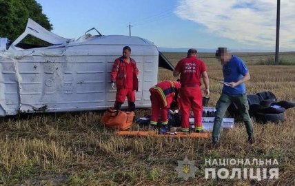 перевернулся автобус Волынь