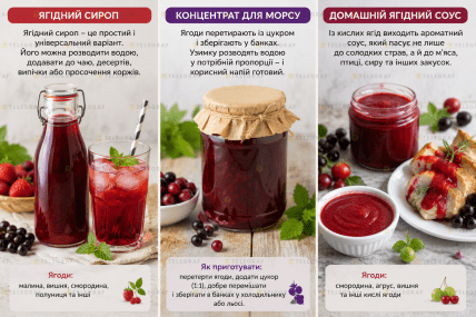 Що приготувати замість компоту - сироп, концентрат для морсу та соус