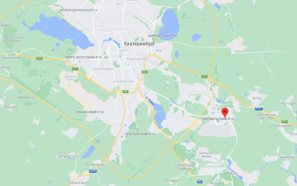 Аэропорт Кольцово на карте Екатеринбурга