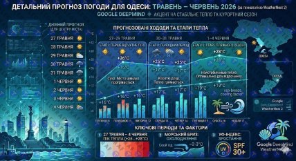 Прогноз погоди у Одесі.