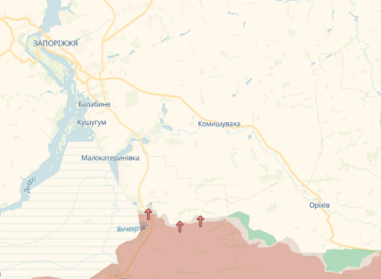 Атаки РФ на Запорізькому напрямку