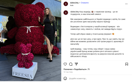 Даниэла Косянчук, мишка из роз