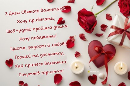 листівки з Днем святого Валентина, картинки з Днем закоханих, привітання