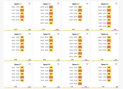 Графики отключений в Винницкой области 8 января