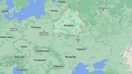 Беларусь и Украина на карте