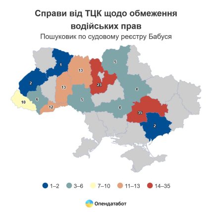 Судові справи про позбавлення прав водія