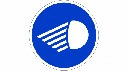 Дорожный знак ближний свет