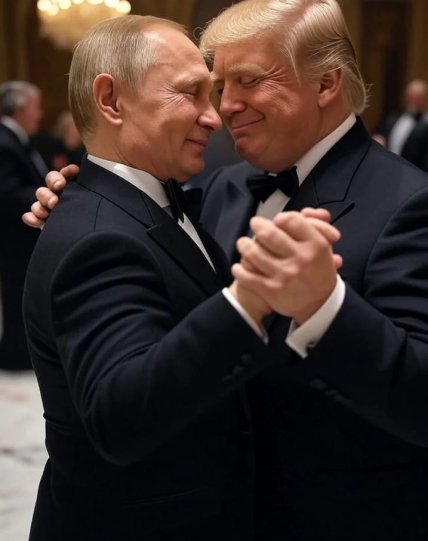 Путін і Трамп танцюють танго, мем