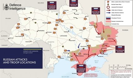 Карта боїв в Україні за 18 квітня