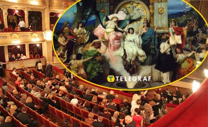 Занавес «Парнас», нарисованный в Риме польским художником Генриком Семирадским