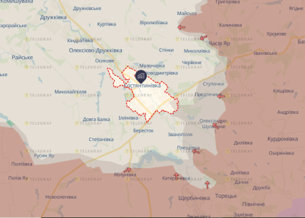 Карта бойових дій, Костянтинівка