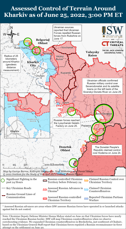 Карта бойових дій Харків 26 червня