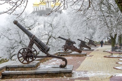 Пушки с бастионов Черниговской крепости