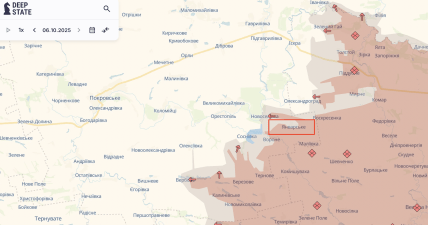 cело Сичневое (Январськое на карте DeepState)