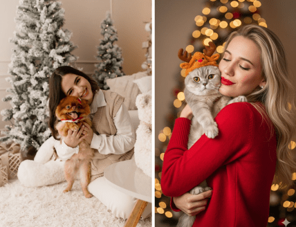 ідеї фото біля ялинки, новий рік, фотосесія