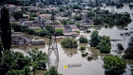 Будинки, затоплені через підрив Каховської ГЕС