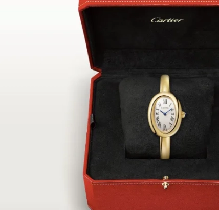 Золотые часы Cartier Baignoire