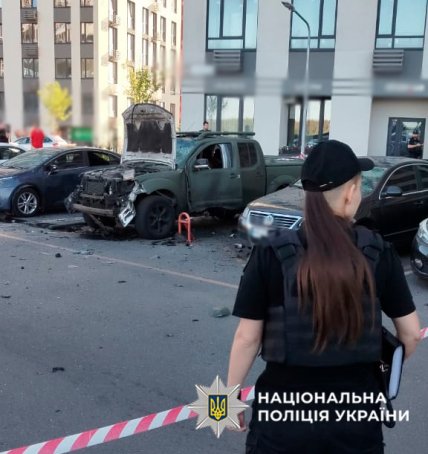 В Киеве взорвалась машина на Ивана Выговского