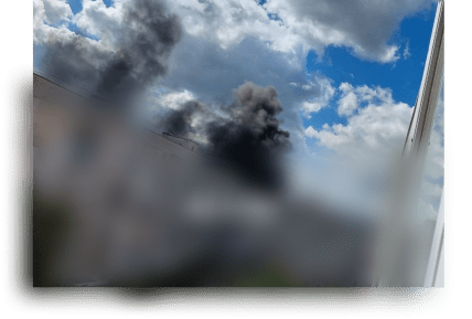 Дим в Дніпрі після удару