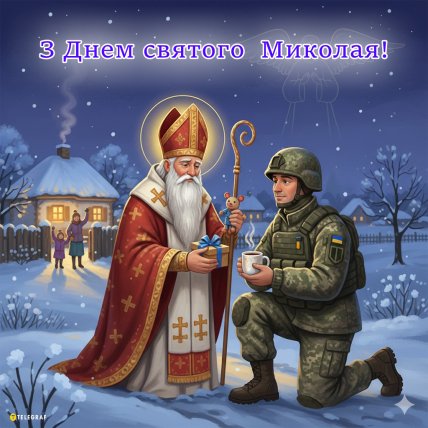 з Днем святого Миколая, листівки, привітання, картинки