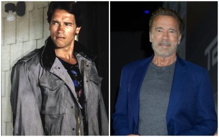 Арнольд Шварценеггер в Терминаторе и сейчас