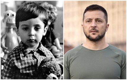 Володимир Зеленський у дитинстві і зараз